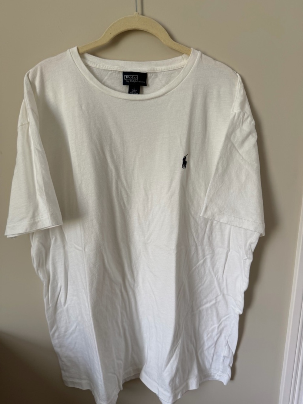 Polo by Ralph Lauren White Short-Sleeve Crewneck Tee with Navy Pony